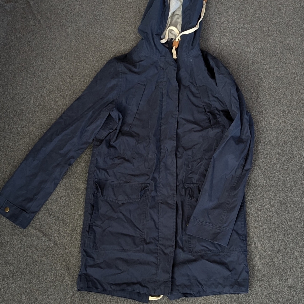 Marine Layer Navy Millie Raincoat XS
